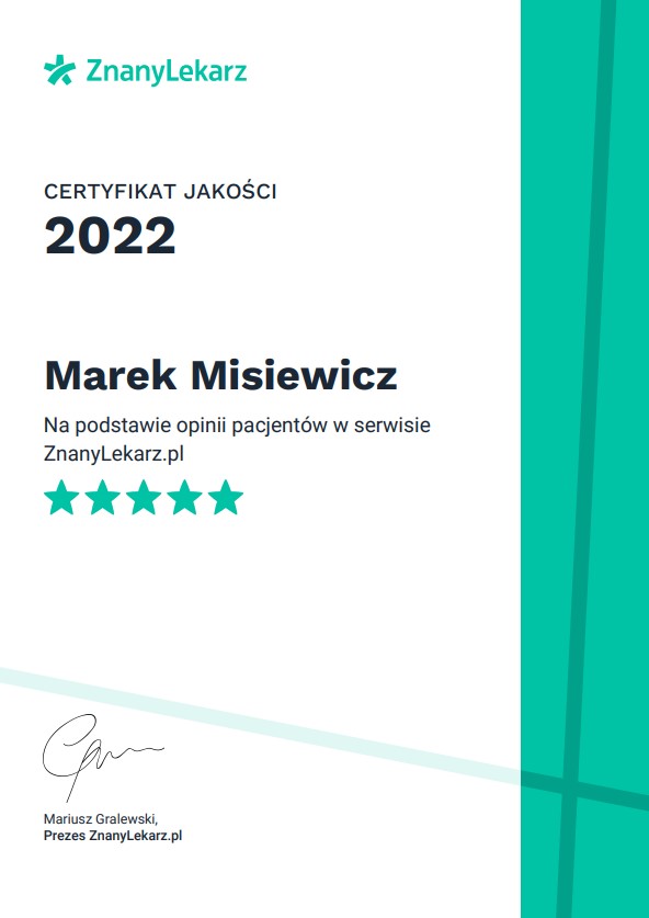Certyfikat Jakości 2022